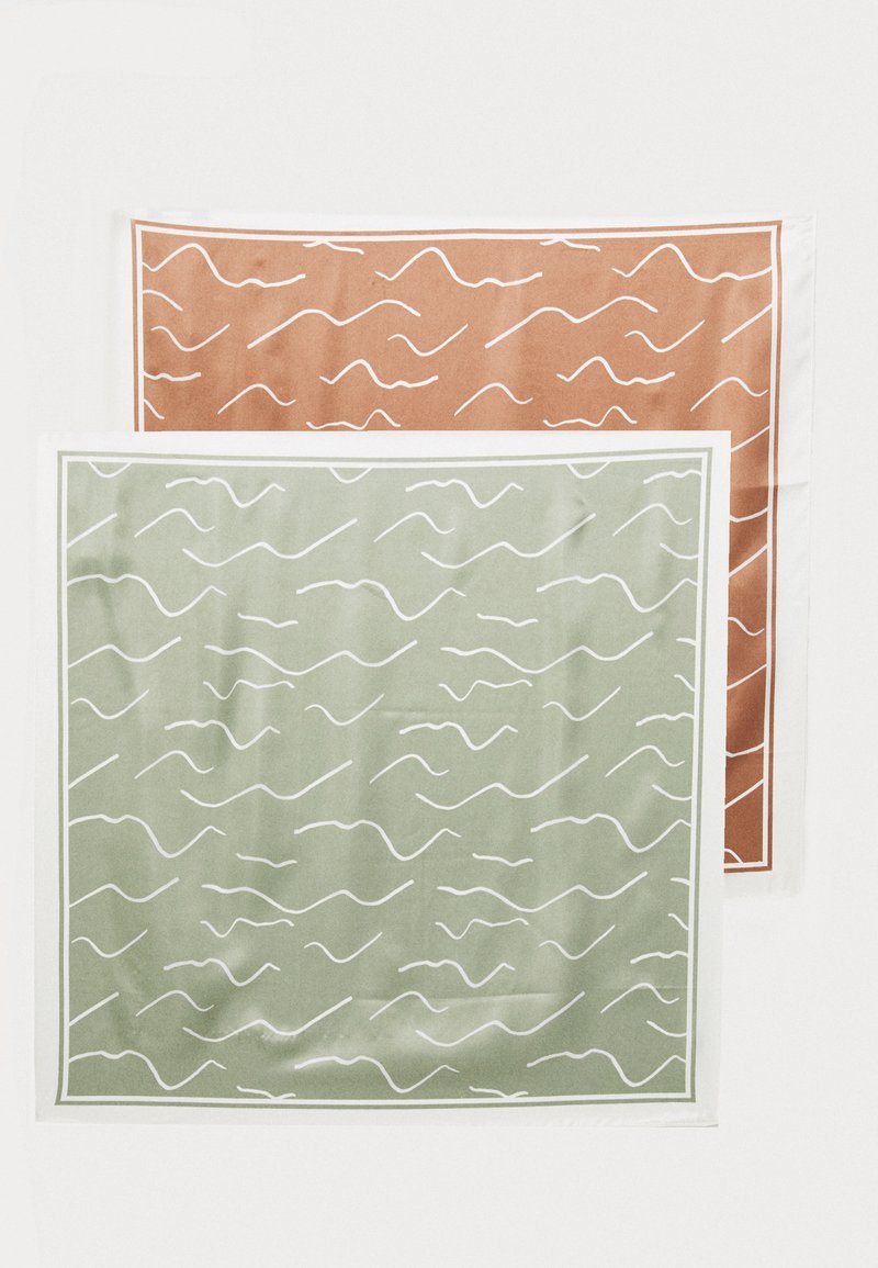 Zign - 2 PACK - Foulard - mint/brown, Enlarge