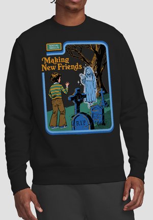 Cotton Soul, STEVEN RHODES MAKING NEW FRIENDS - Sweatshirt - black