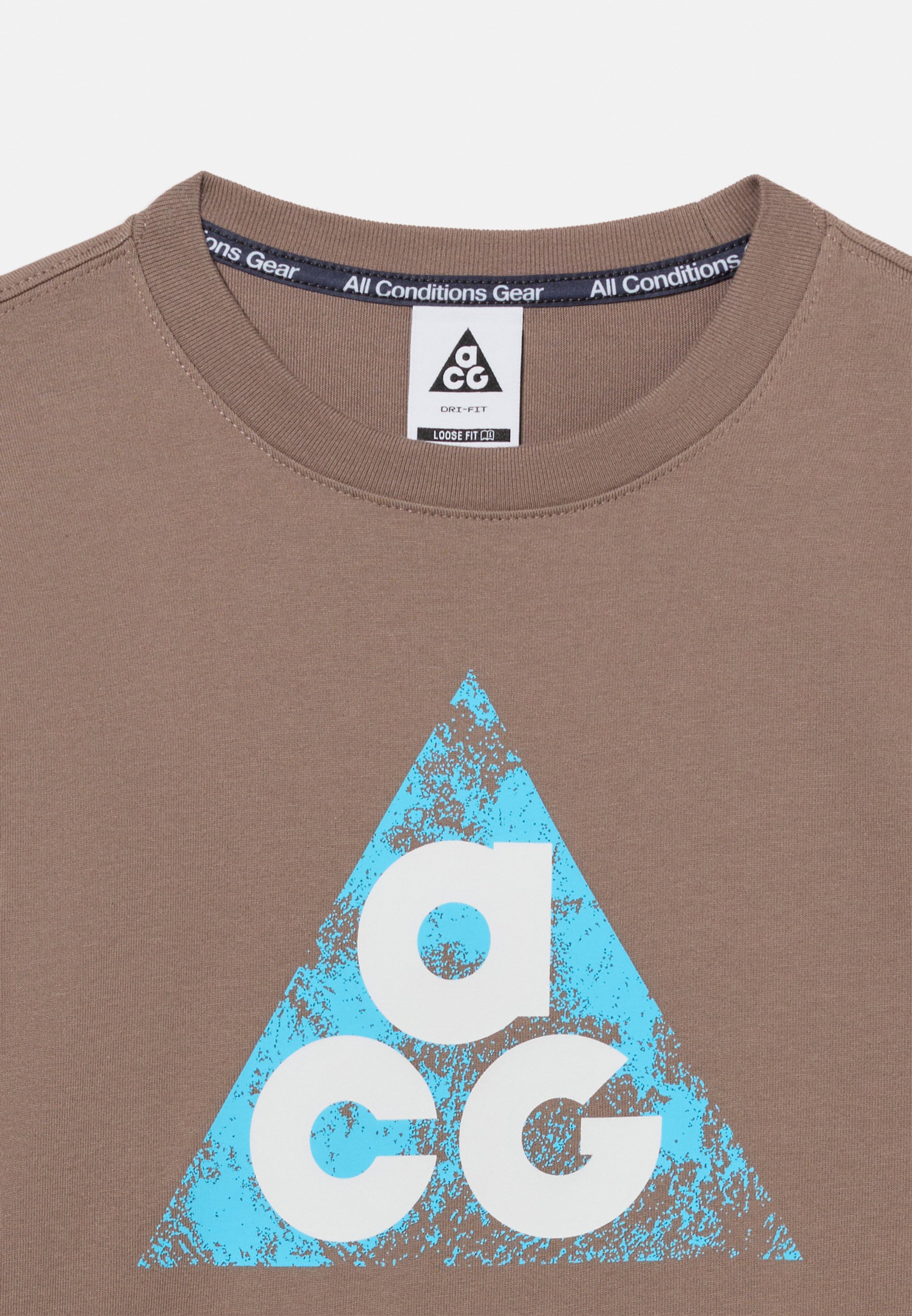 Nike ACG TEE SPOOKY UNISEX - T-shirt print - mink brown/bruin