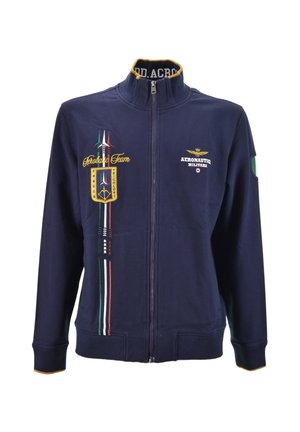 Felpa con zip - blu