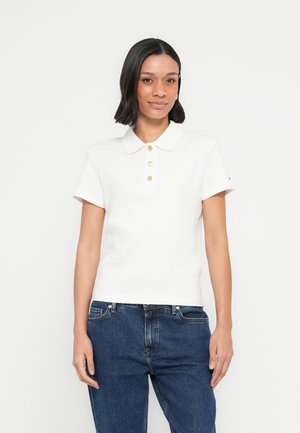 Tommy Hilfiger SLIM FIT GOLD-TONE BUTTON POLO SHIRT - Polo - ecru