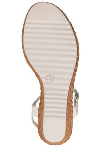 s.Oliver SANDALEN - Wedge sandals - white/silver 193