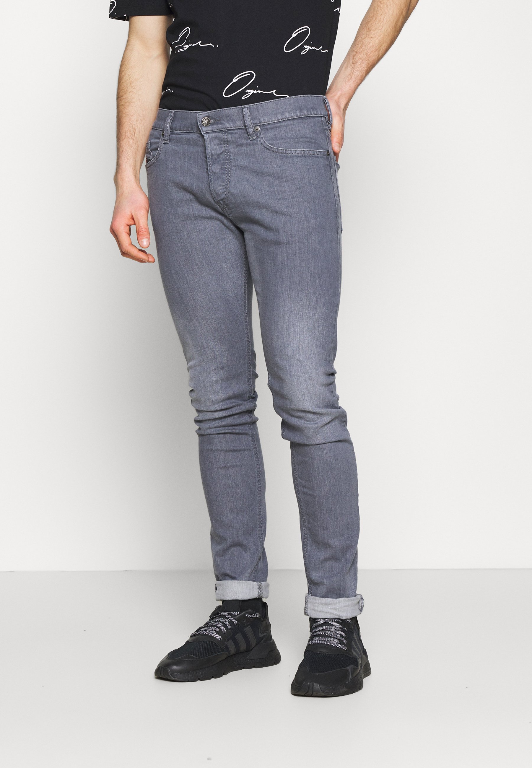 Diesel D-LUSTER - Slim fit jeans - grey 