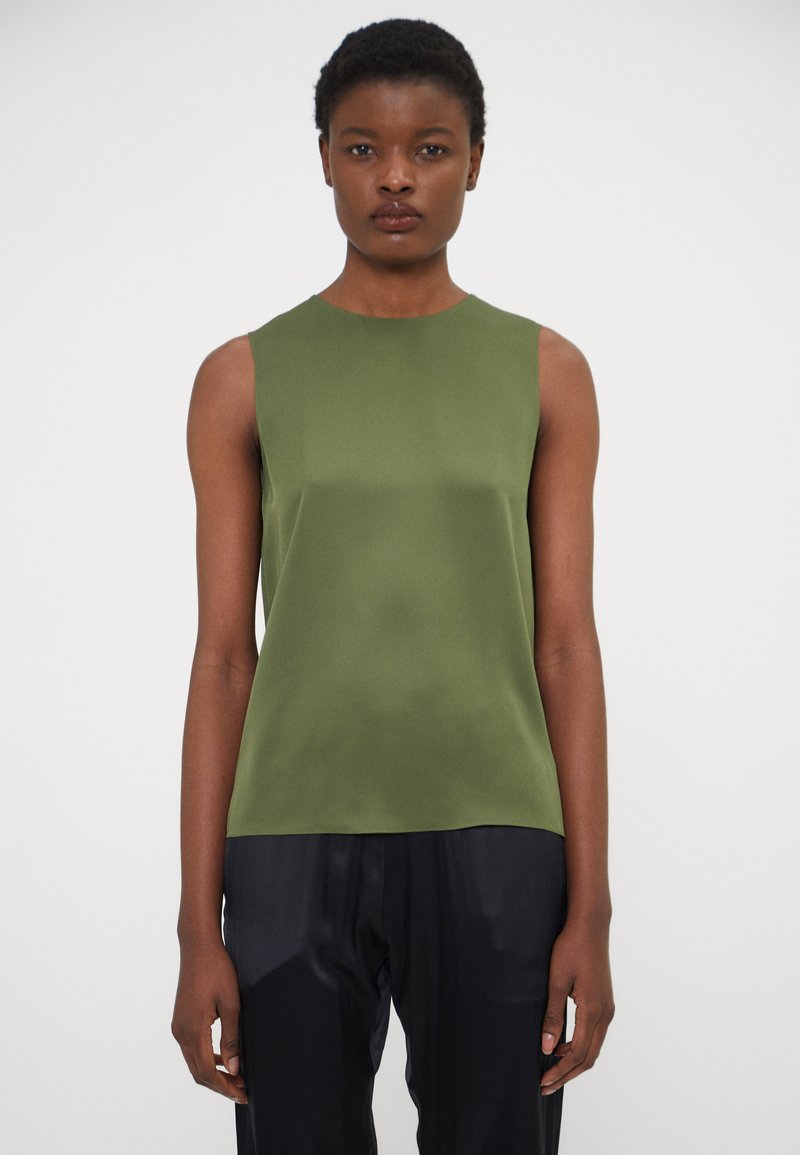 Theory STRAIGHT SHELL - Top - bright olive