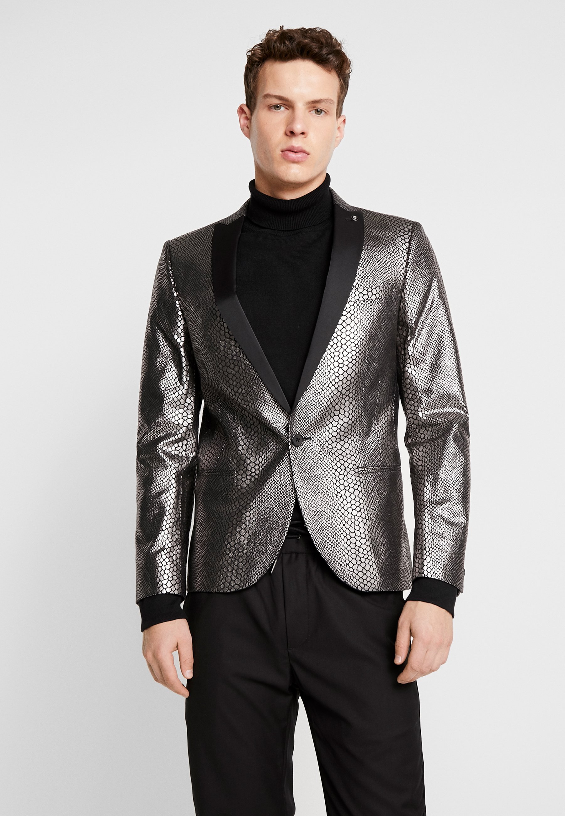 silver blazer jacket