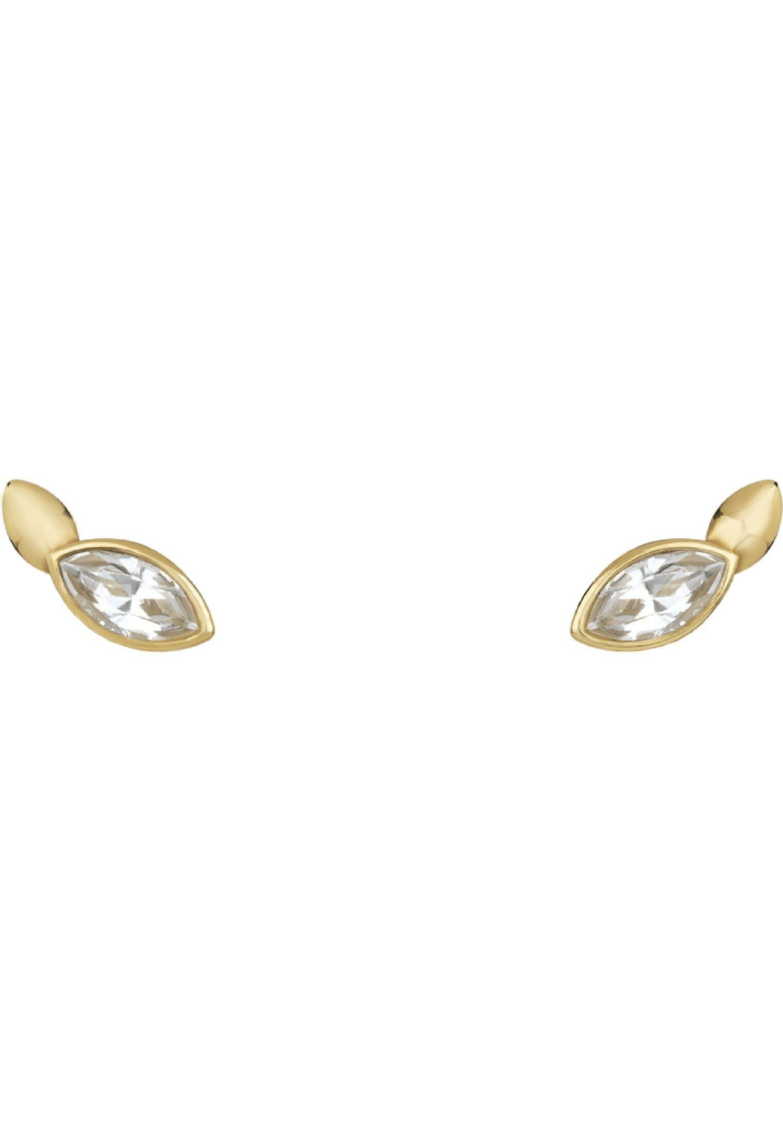 BREIL Monorecchino Donna My Lucky Collection TJ3184: Design Giulia Salemi, Acciaio Oro Con Cubic Zirconia