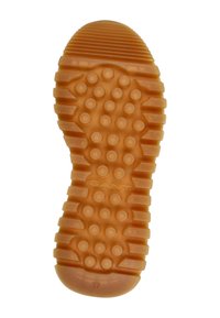 Braune Gummisohle mit strukturiertem Muster, gekennzeichnet durch kreisförmige Griffe und Rillen, mit der Aufschrift "GANT" und der Größe "37."