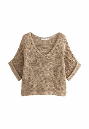 Next SHORT SLEEVE STITCH  - Nyomott mintás póló - neutral brown