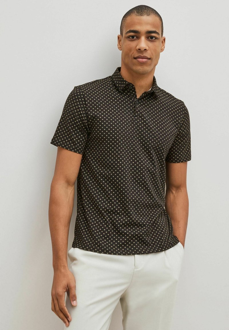 Next THREE PACK - Pólóing - white black navy blue geo print