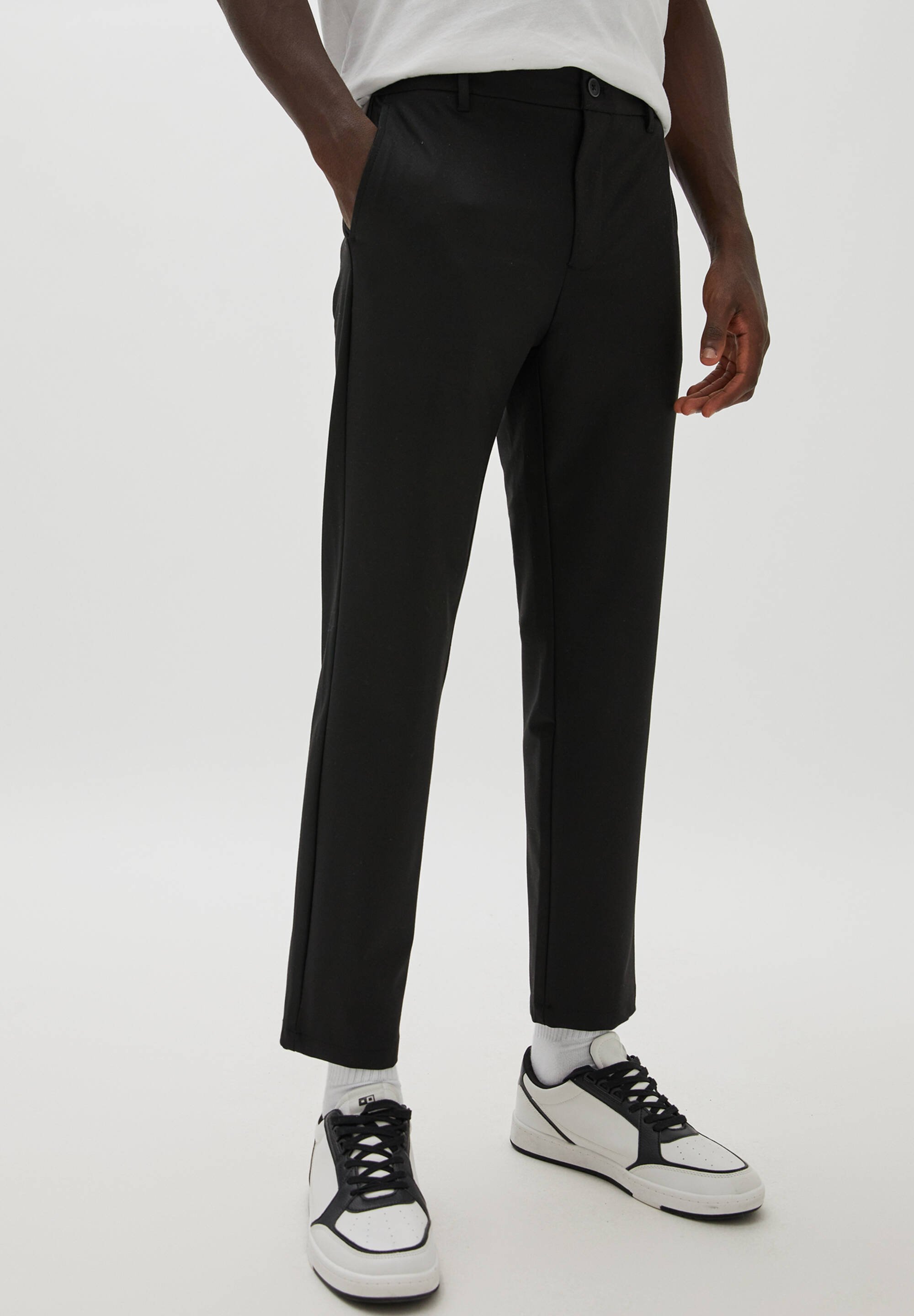 PULL\u0026BEAR TAILORING IM COMFORT-FIT - Pantaloni - black/nero - Zalando.it