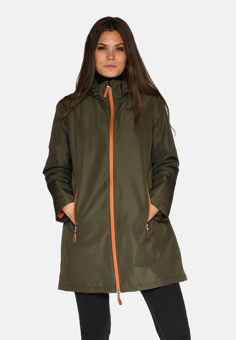 Cero & Etage RAIN Regenjacke / wasserabweisende Jacke dark army