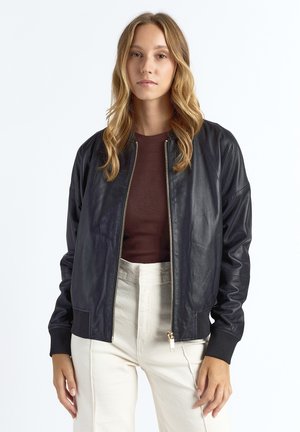 BLOUSON - Leren jas - black