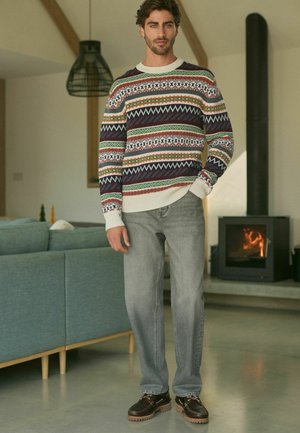 Next FIT FAIRISLE PATTERN  - Strickpullover - multi ecru cream