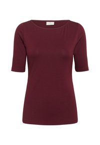 Kaffe YOKO BOATNECK - T-paita - zinfandel