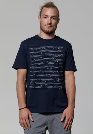watapparel CATS - T-shirt print - french navy