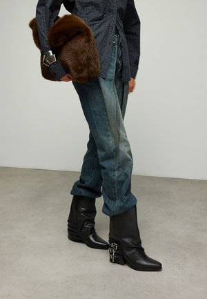 MIT UMSCHLAG - Cowboy-/Bikerlaarzen - black