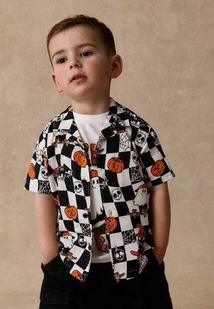 Next, SHORT SLEEVE HALLOWEEN SHIRT AND T-SHIRT SET - Tričko s potlačou - white black halloween printed