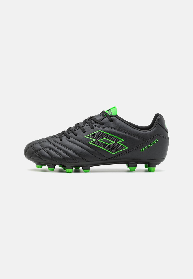 Lotto - STADIO 705 FG - Kopačky lisovky - all black/spring green, Zvětšit