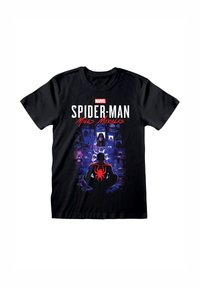 Henry Tiger MARVEL SPIDERMAN - MILES MORALES CITY OVERWATCH - Triko s potiskem - black