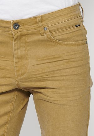 Koroshi, REGULAR STRETCH BERMUDA  - Shorts di jeans - ocre   ochre