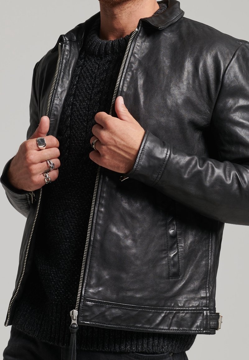 Superdry & Co Lederjacke - black