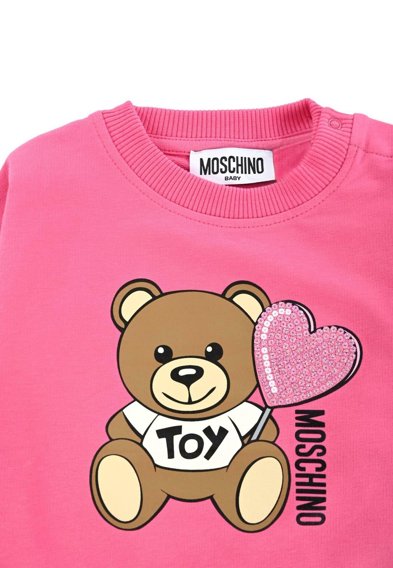 MOSCHINO GIROCOLLO Felpa fucsia/fuxia