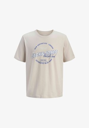 JJELOGO TEE O-NECK - Nyomott mintás póló - moonbeam