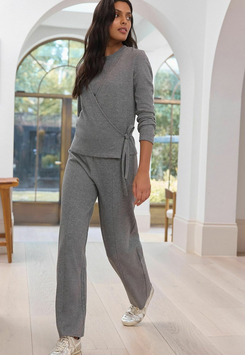 Next SUPERSOFT COSY WIDE Stoffhose charcoal grey/grau