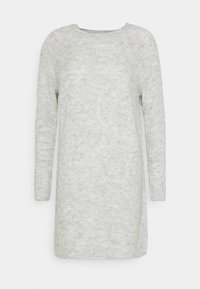 Maglione grigio chiaro a maniche lunghe con un motivo testurizzato, scollatura rotonda e una vestibilità comoda. Realizzato in materiale knit morbido.