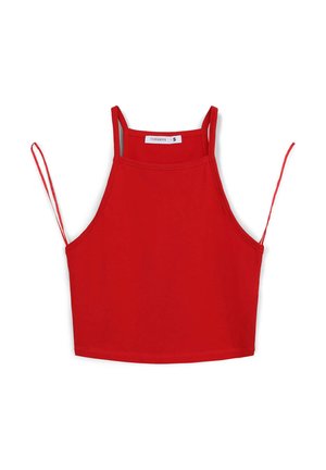 AMERICAN SCOOP NECK CROP - Top - rosso