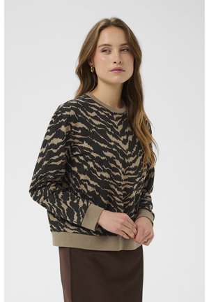 Saint Tropez ZAGNASZ SWEAT PULLOVER - Športni pulover - black shifted strokes