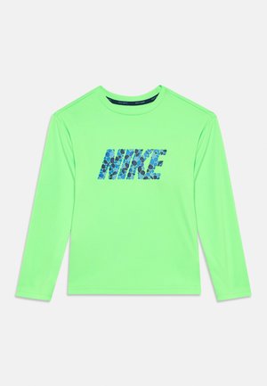 Nike Swim PEBBLE GRAPHIC LONG SLEEVE HYDROGUARD UNISEX - T-shirt de surf - voltage green