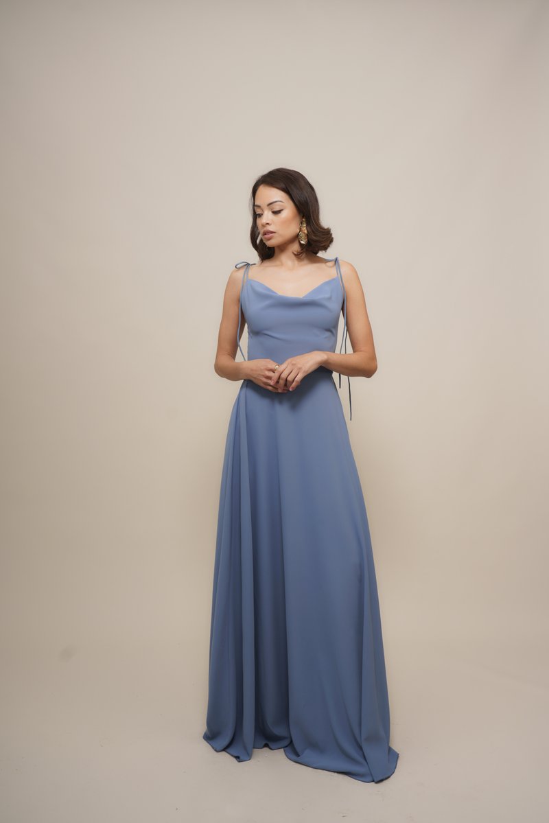 sachin and babi light blue dress Long jersey dress, cornflower blue main image 1
