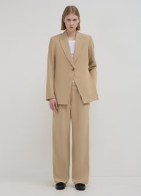 Calliope MONOPETTO SPACCHI LATERALI - Blazer - beige