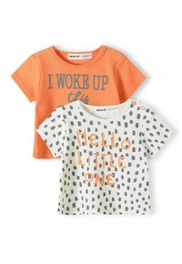 MINOTI - 2 PACK UNISEX - Print T-shirt - white orange Thumbnail Image 1