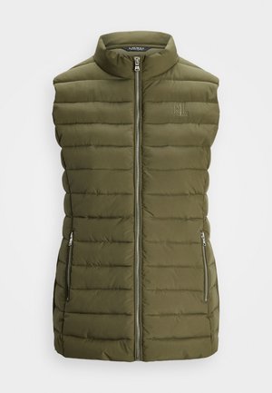 Lauren Ralph Lauren QUILTED MOCKNECK VEST - Vesta - olive fern