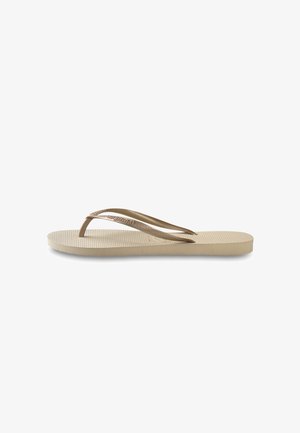 SLIM - Tongs - sand grey/light gold