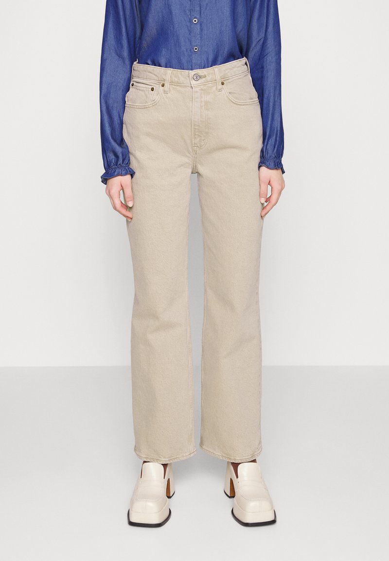 Abercrombie & Fitch CURVY Jeans Relaxed Fit ecru/stone clean/beige