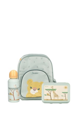 KINDERGARTEN SET LÖWE LEO - Backpack - steingrau