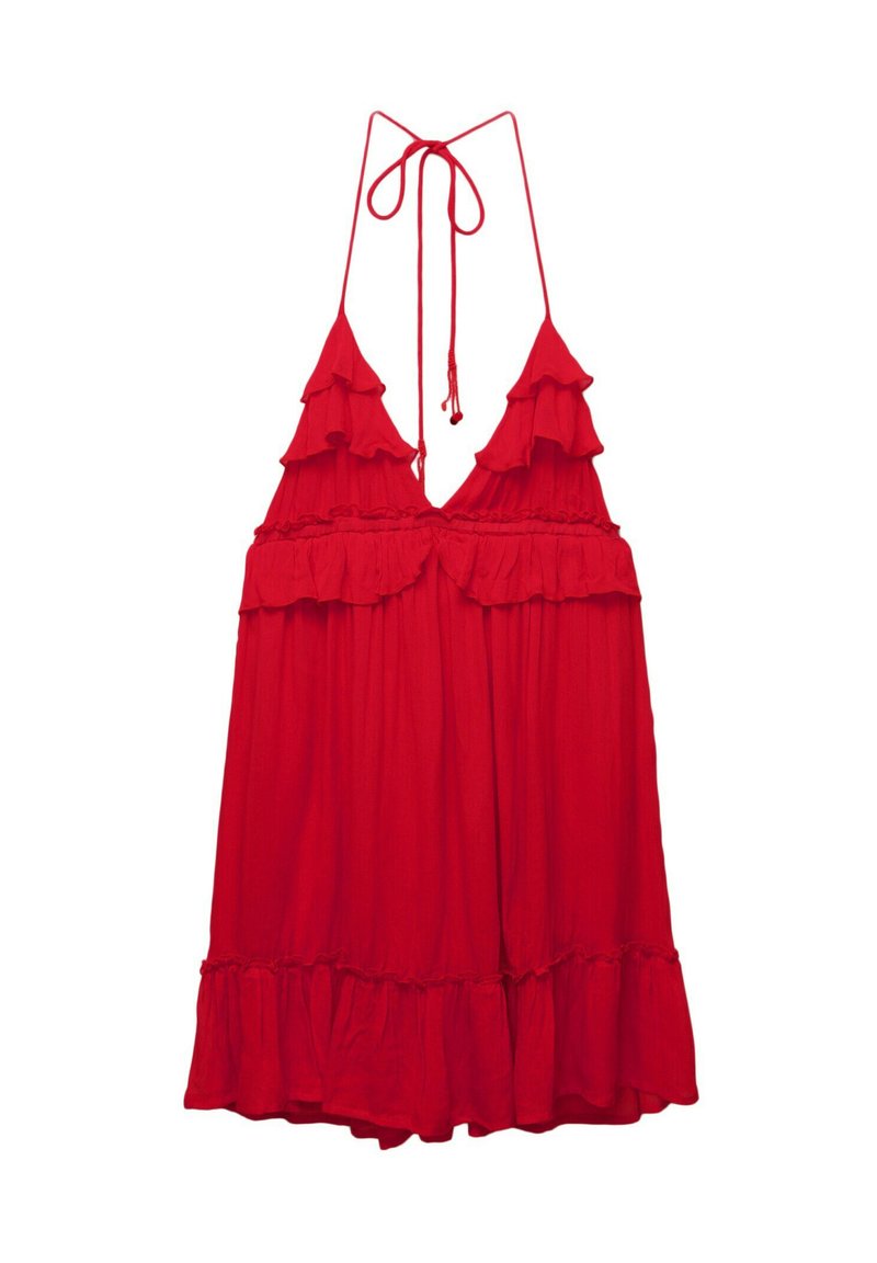 PULL&BEAR Jurk rood