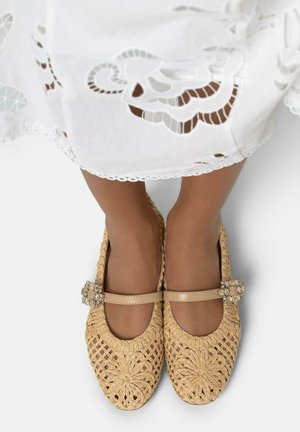 Alma en Pena, Ballerina's met enkelbandjes - taupe