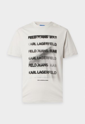 Karl Lagerfeld Jeans, SMOKE LOGO TEE - T-Shirt print - glacier grey