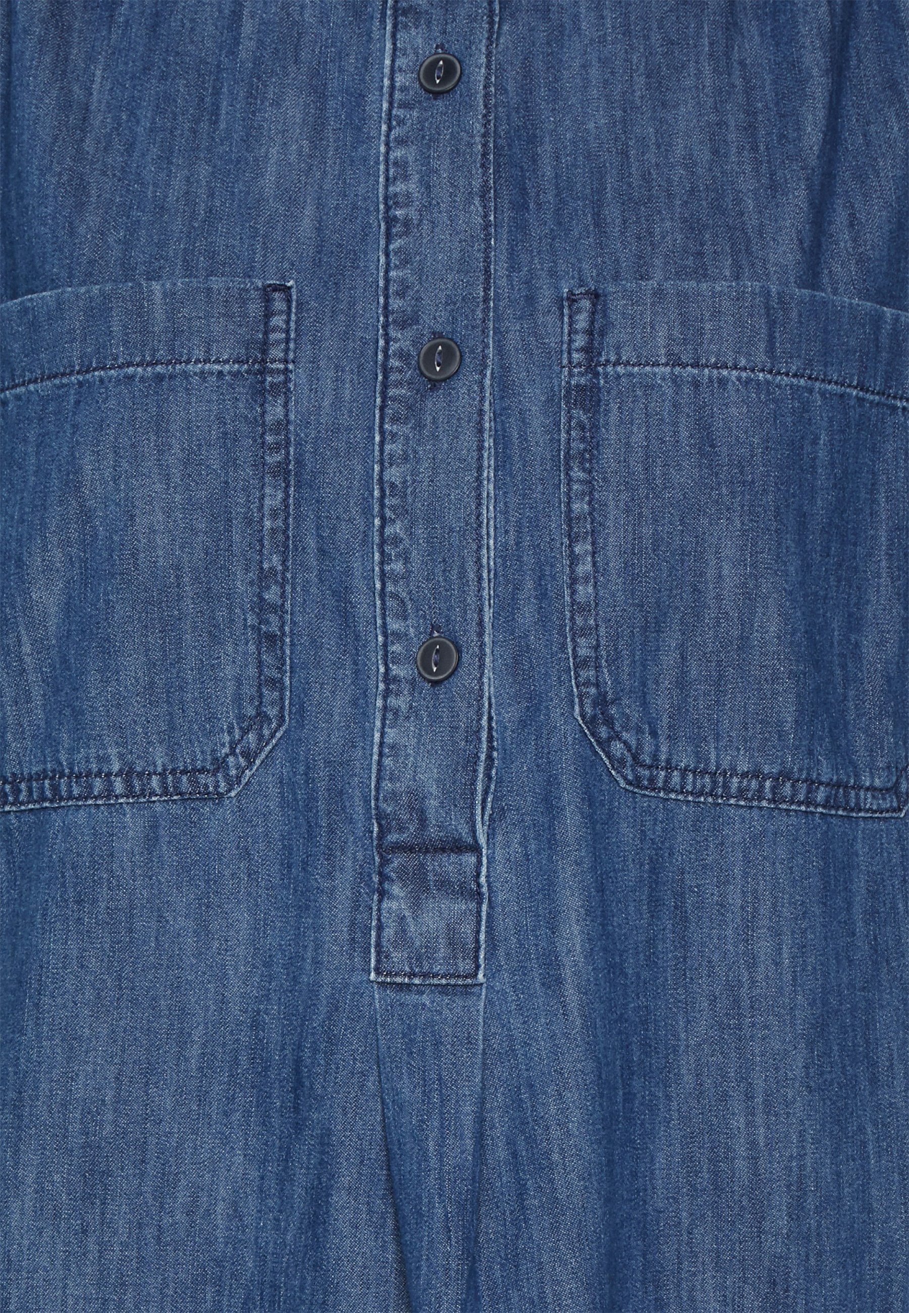 GAP POPOVER DRESS - Denim dress - dark 