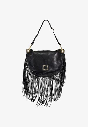 Campomaggi MONO MEZZALUNA FRANGE - Borsa a mano - nero