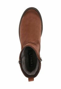 Caprice ELEGANTE-WEITE MIT CLIMOTION - Botines con plataforma - cognac nubuc