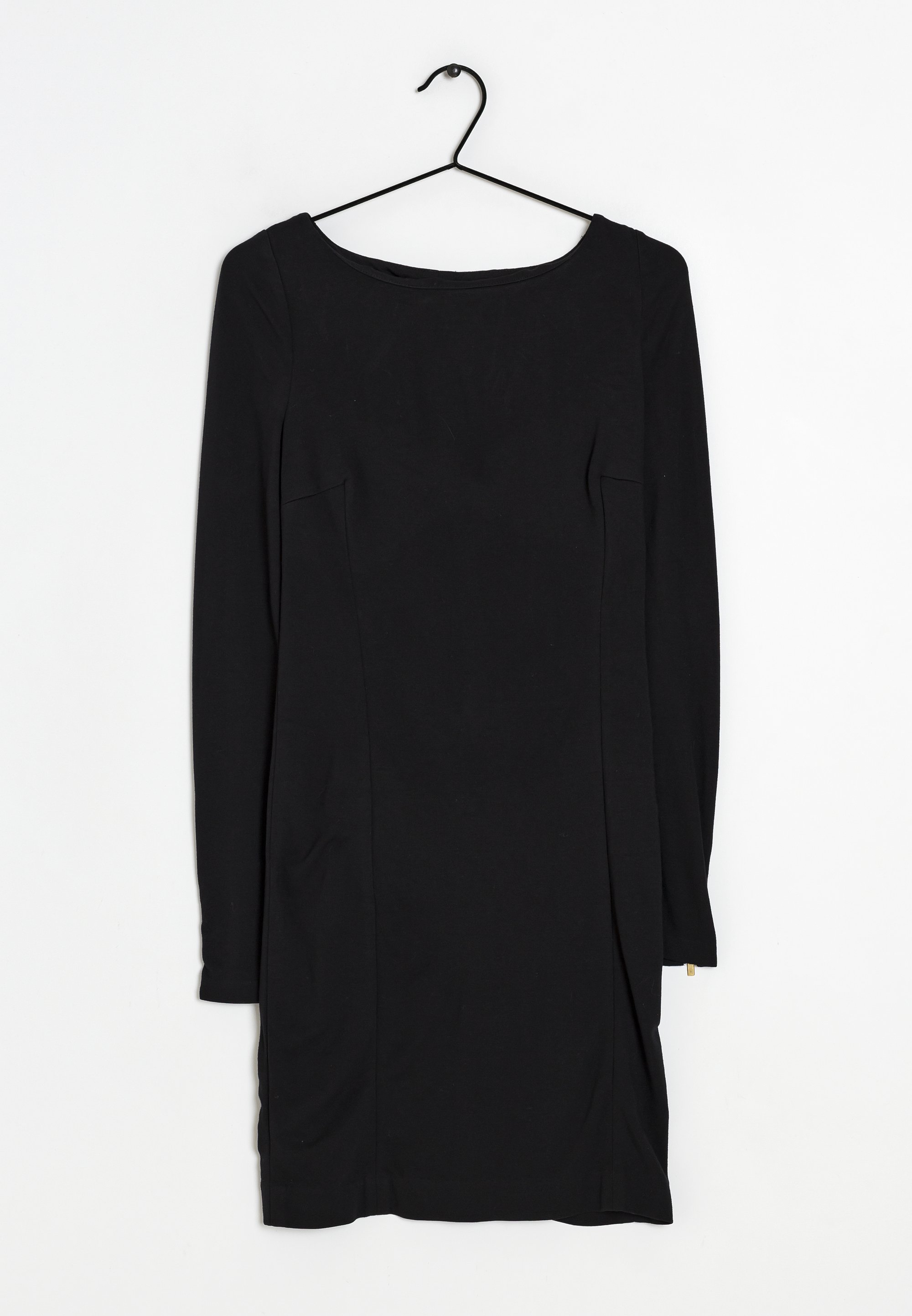 long sleeve black satin mini dress Layla Black Long Sleeve Mini Dress - US 6