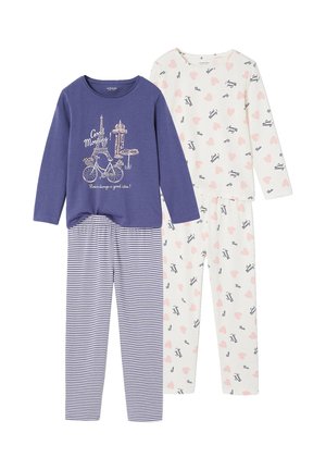 Vertbaudet, VERTBAUDET SET 2ER-PACK LANGE SCHLAFANZÜGE MÄDCHEN, DEHNBUND - Pyjama set - schieferblau