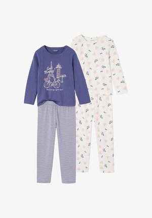 Vertbaudet, VERTBAUDET SET 2ER-PACK LANGE SCHLAFANZÜGE MÄDCHEN, DEHNBUND - Pyjama set - schieferblau