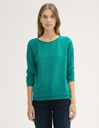 TOM TAILOR DENIM STRUCTURED - Sweater - jade green