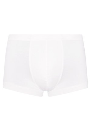 Boxer-briefs en coton blanc avec une texture lisse, offrant une coupe ajustée et un design minimaliste. Aucun logo ni embellissement n'est visible.